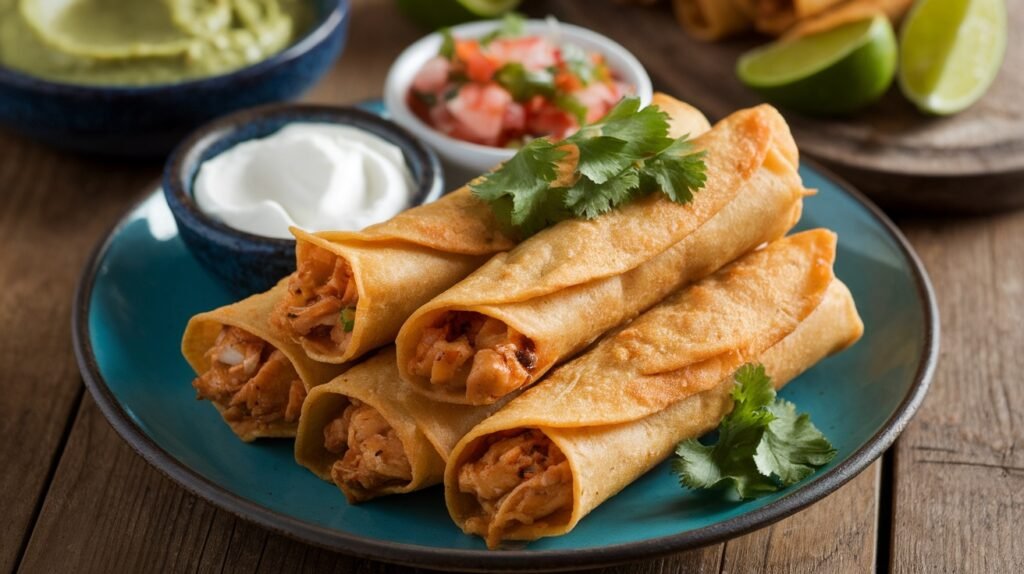Baked Chicken Fajita Taquitos