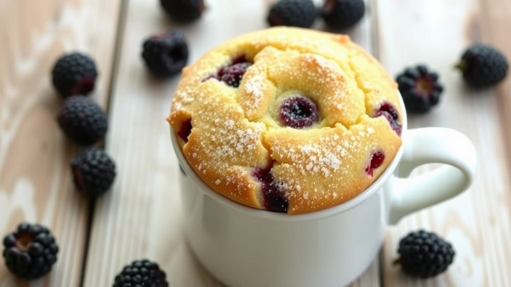 Blackberry Lemon Mug Muffin