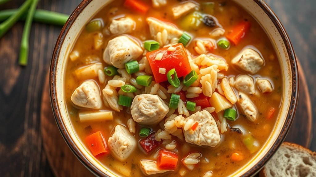 Cajun Chicken and Rice Soup