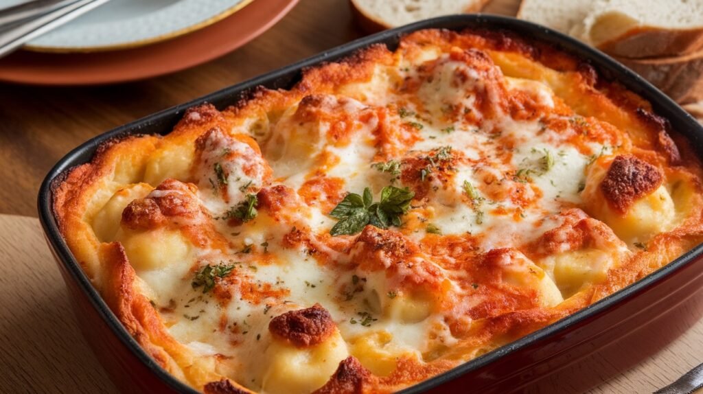 Chicken Alfredo Gnocchi Bake