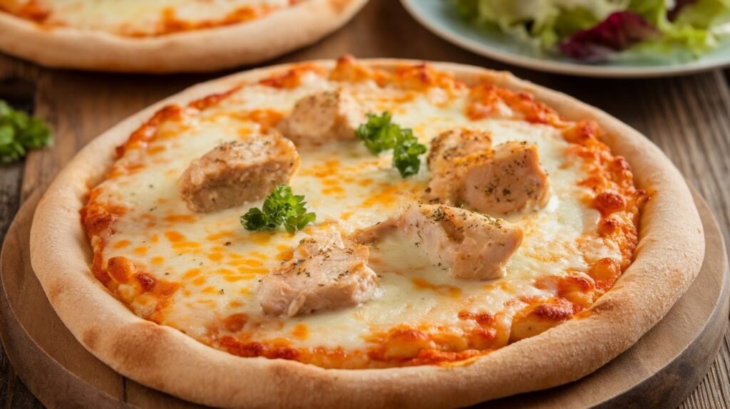 Chicken Alfredo Pita Pizza