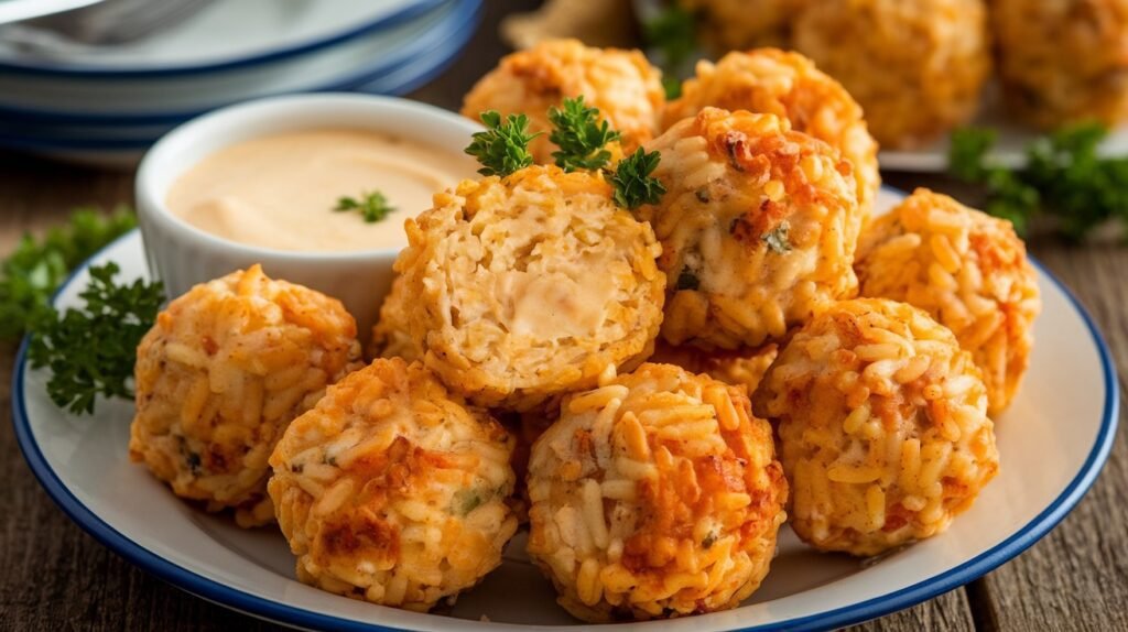 Chicken Alfredo Rice Balls