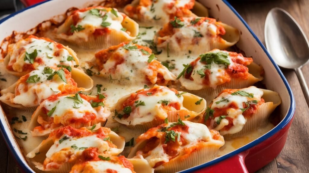 Chicken Alfredo Stuffed Shells
