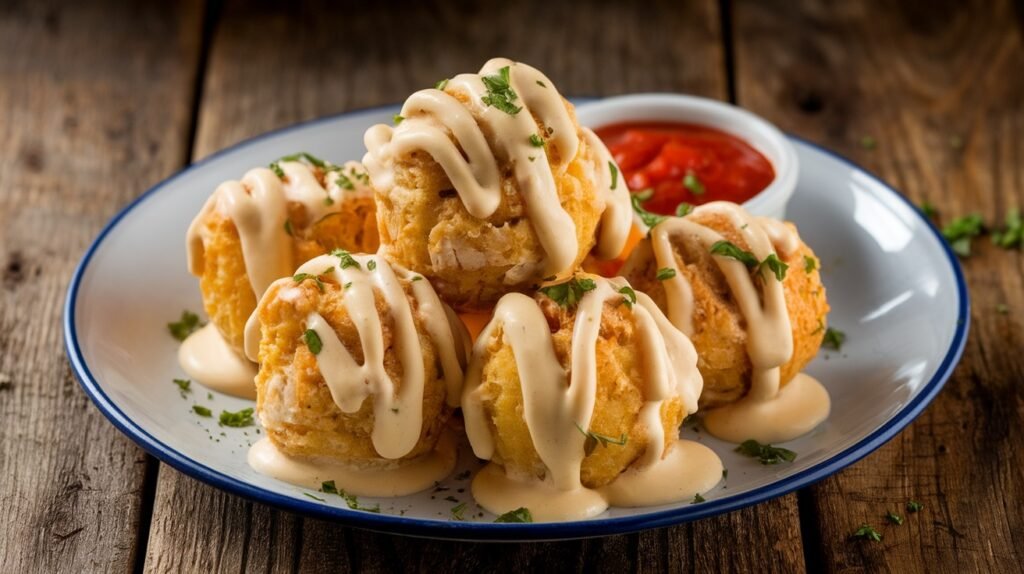 Chicken Alfredo Tater Bombs