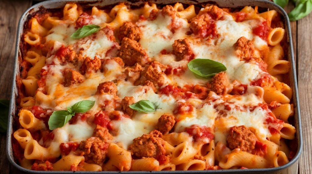 Chicken Bolognese Pasta Bake