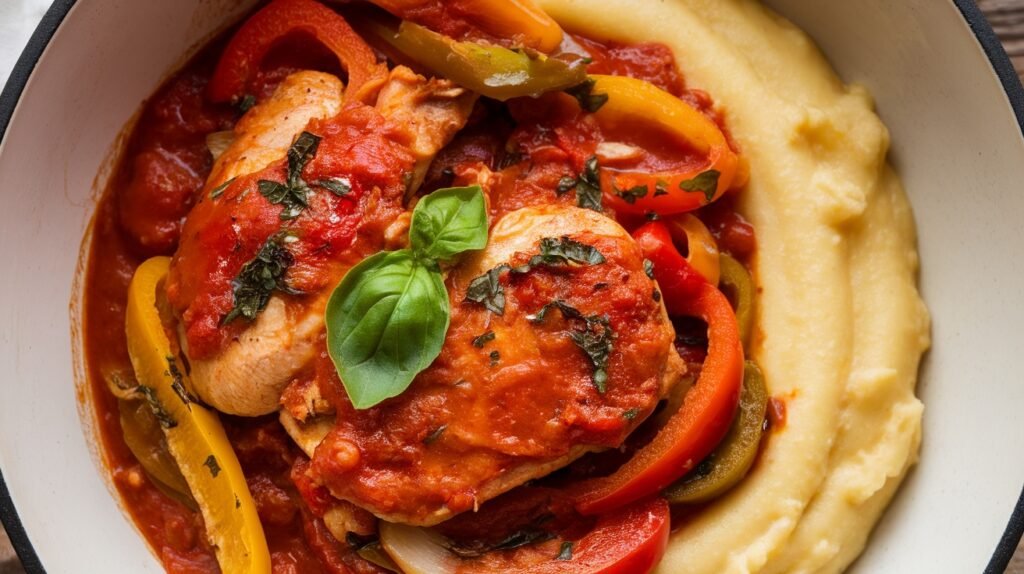 Chicken Cacciatore Polenta Bowls