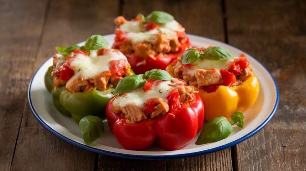 Chicken Cacciatore Stuffed Peppers