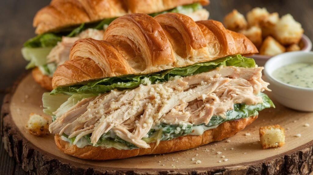 Chicken Caesar Croissant Sandwiches