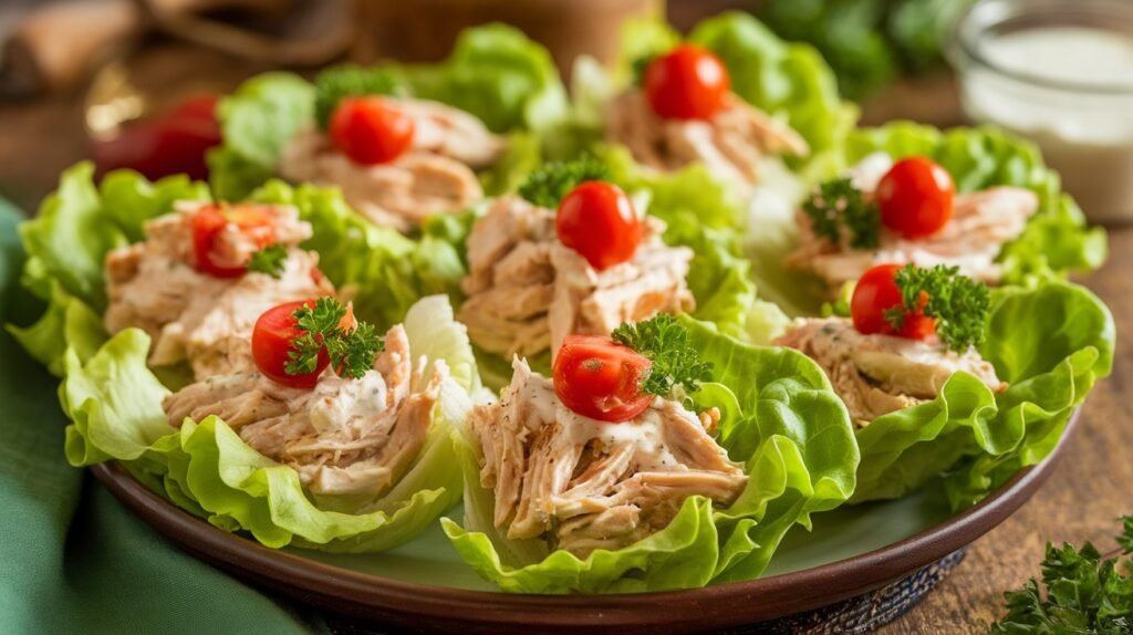 Chicken Caesar Lettuce Cups