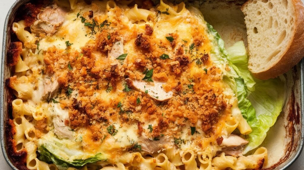 Chicken Caesar Pasta Bake
