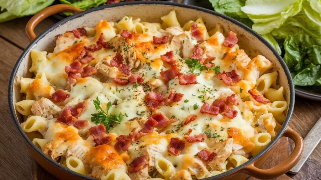 Chicken Caesar Pasta Bake