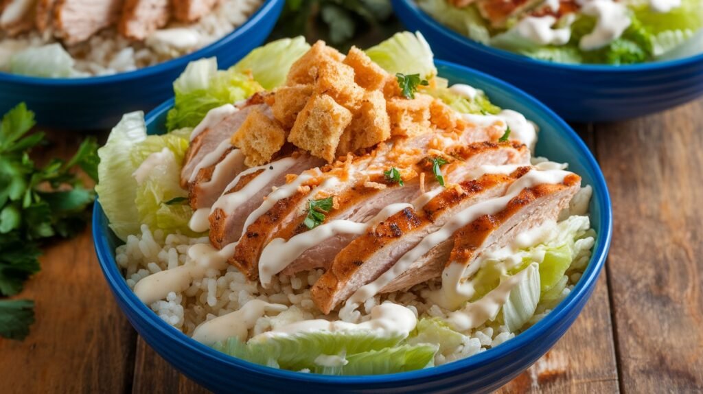 Chicken Caesar Rice Bowls