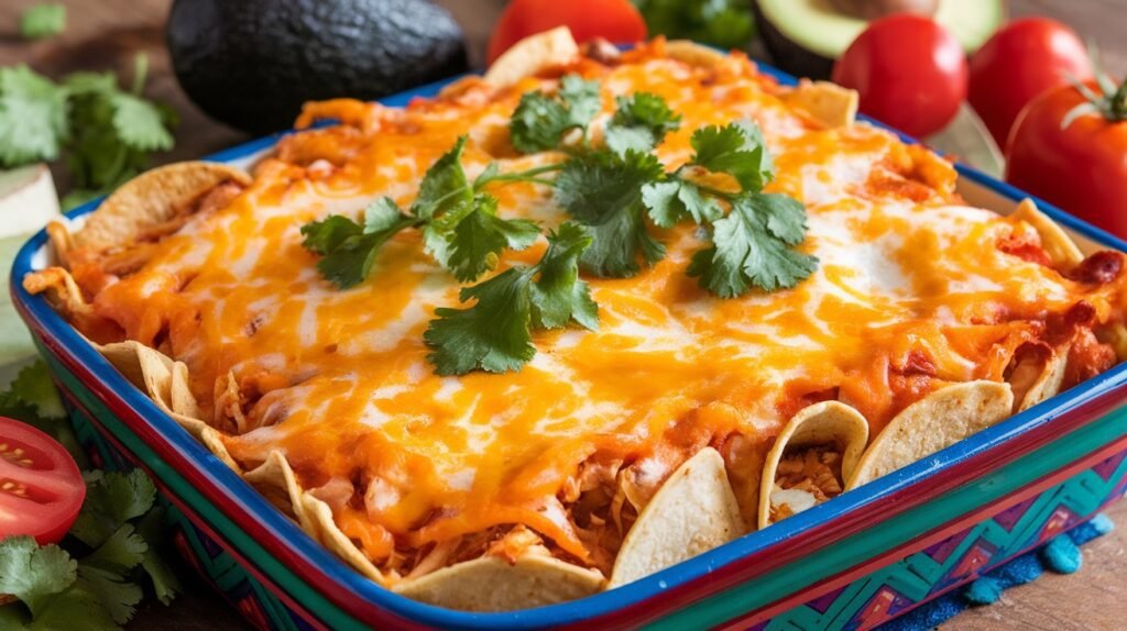 Chicken Enchilada Breakfast Bake