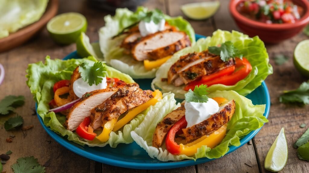 Chicken Fajita Lettuce Wraps