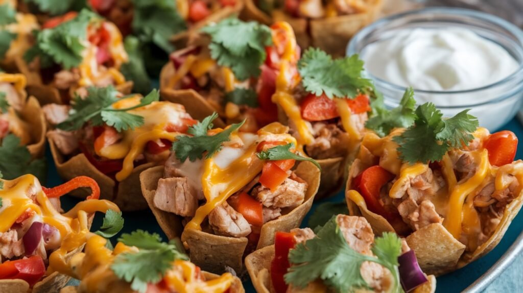 Chicken Fajita Queso Dip Cups