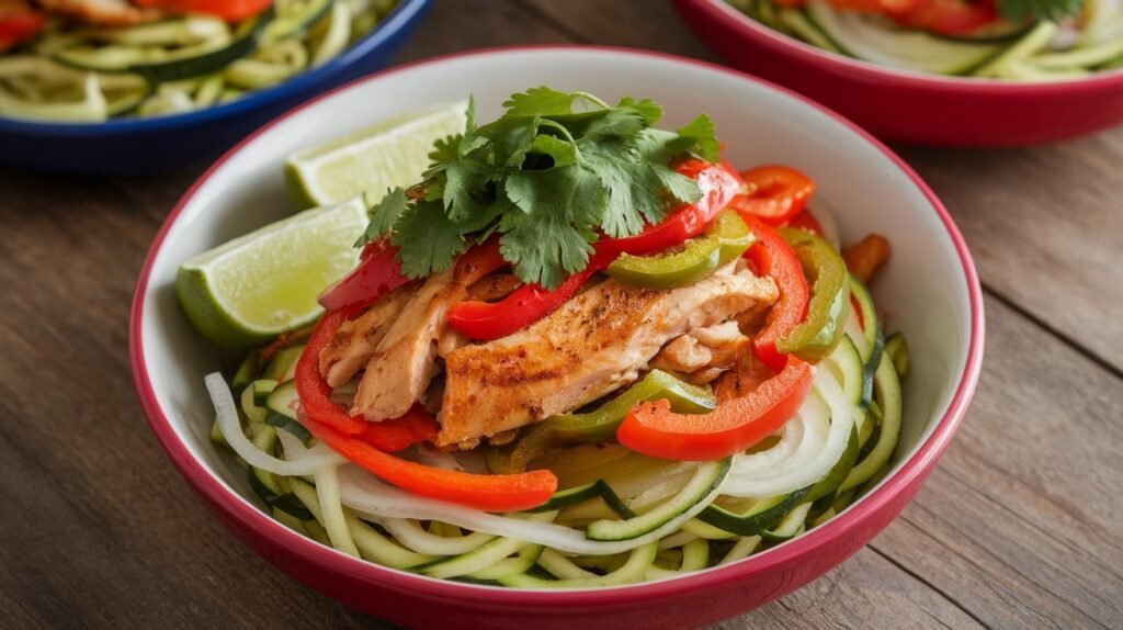 Chicken Fajita Zoodle Bowls