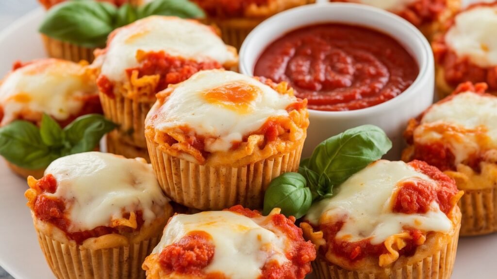 Chicken Parmesan Pasta Muffins