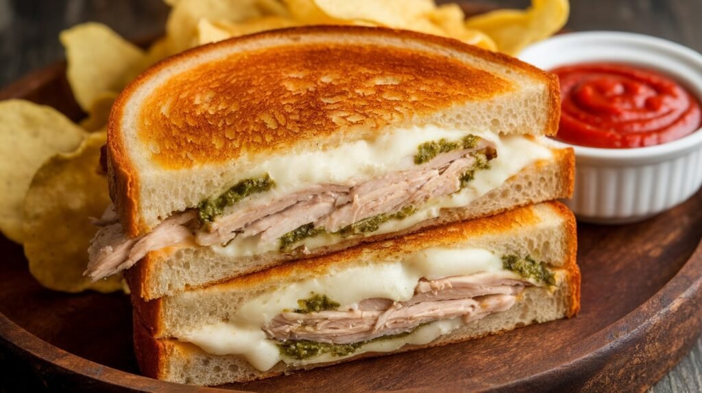 Chicken Pesto Grilled Cheese