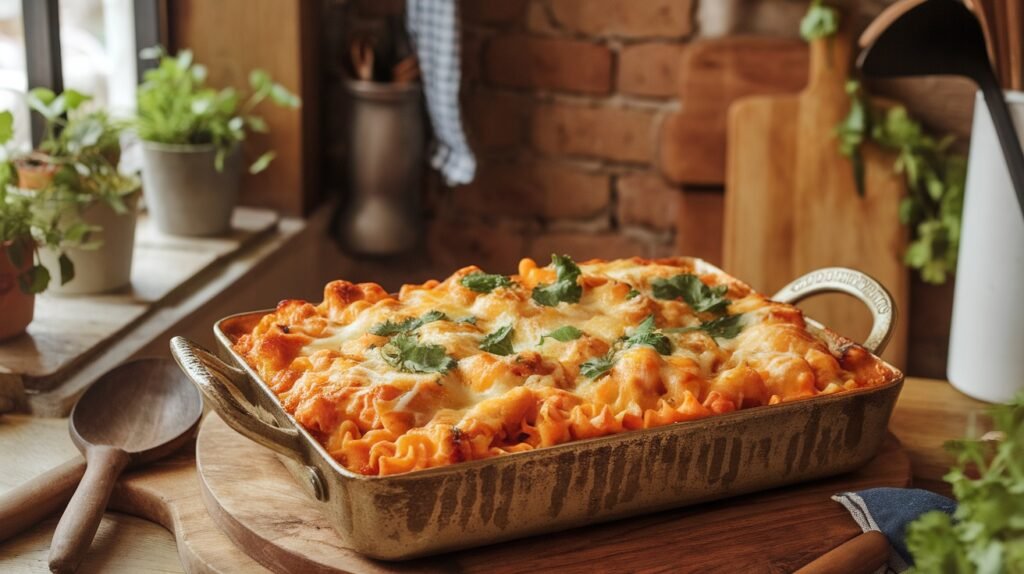 Chicken Tikka Masala Pasta Bake