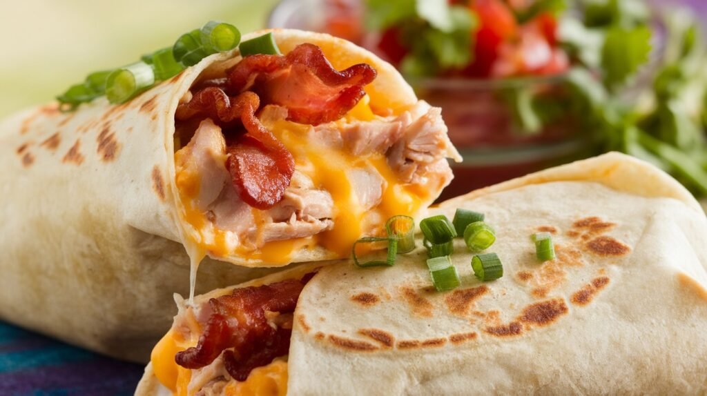 Chicken and Bacon Breakfast Burritos
