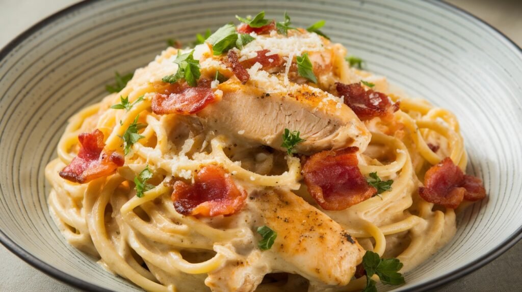 Chicken and Bacon Pasta Carbonara