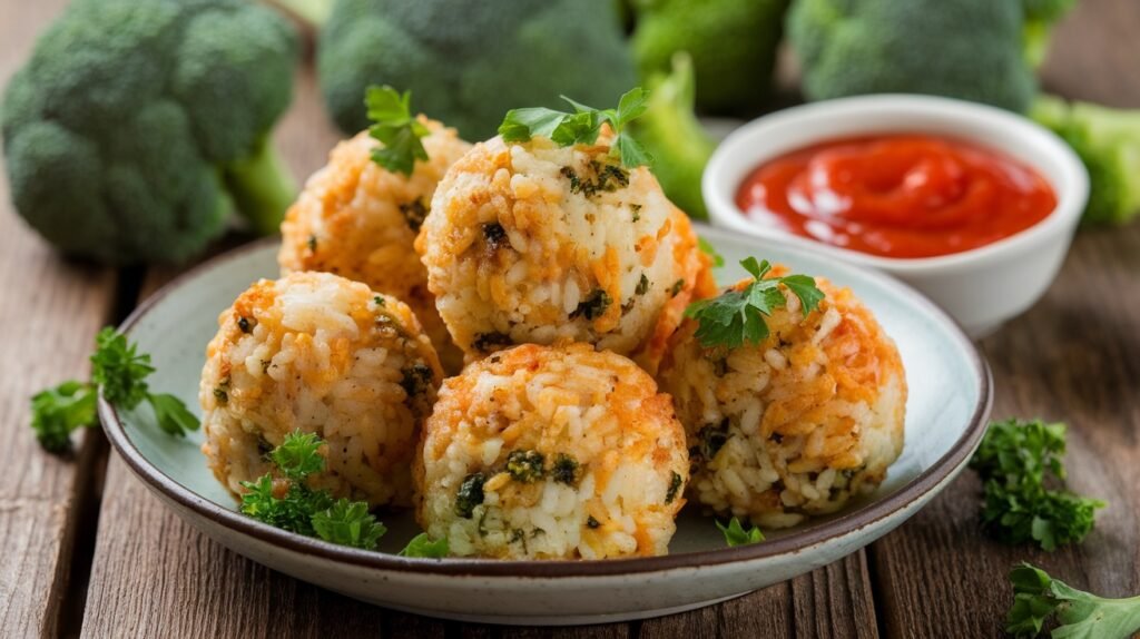 Chicken and Broccoli Rice Balls