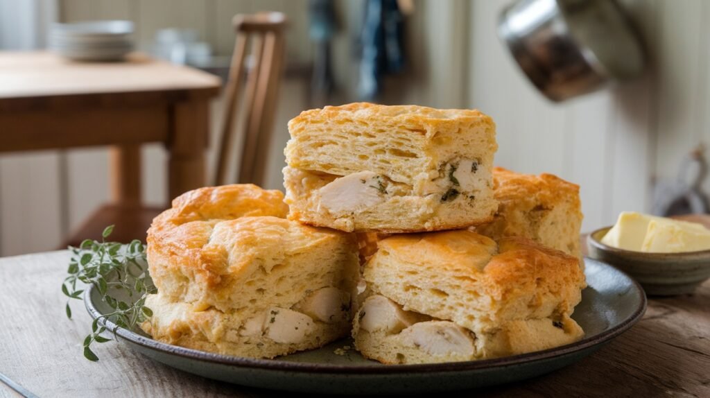 Chicken and Cheddar Scones