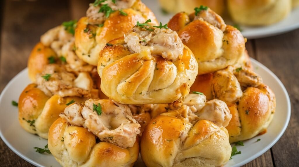 Chicken and Cheese Garlic Knots