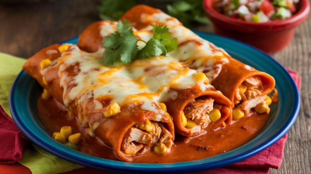 Chicken and Corn Enchiladas