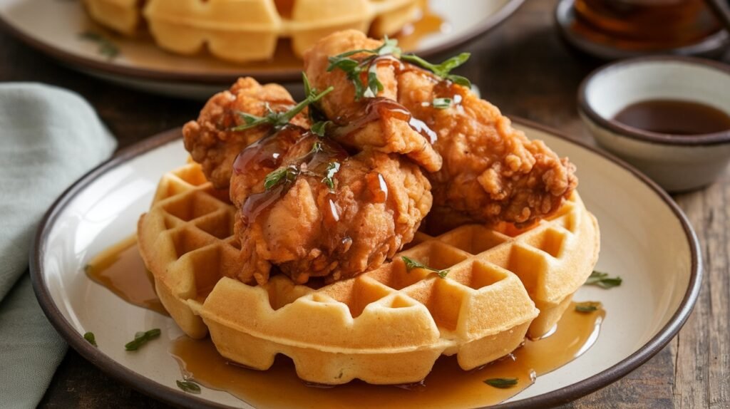 Chicken and Cornmeal Waffles
