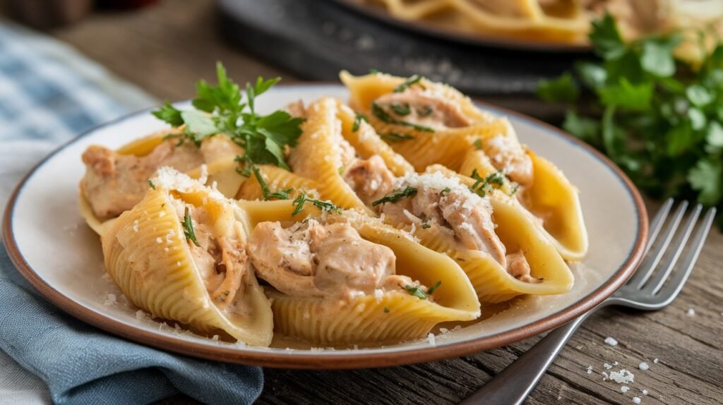 Chicken and Garlic Butter Pasta Shells