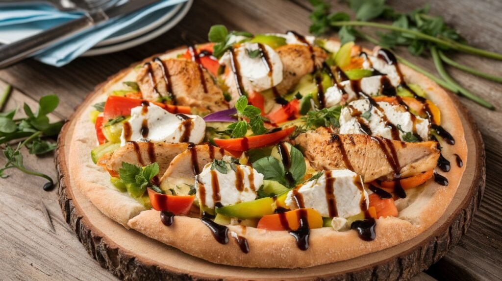 Chicken and Goat Cheese Flatbread