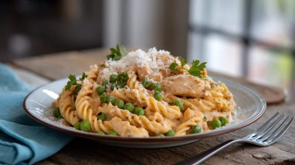 Chicken and Pea Carbonara