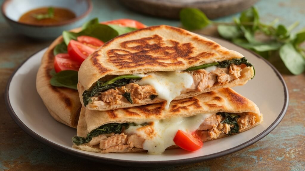 Chicken and Spinach Pita Melts