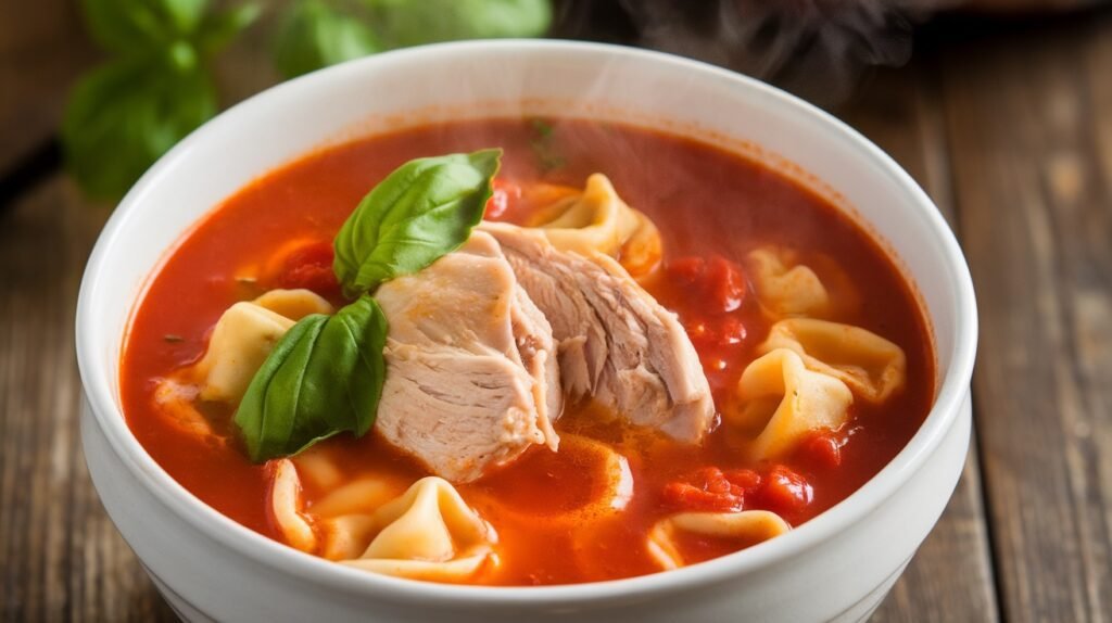 Chicken and Tomato Tortellini Soup