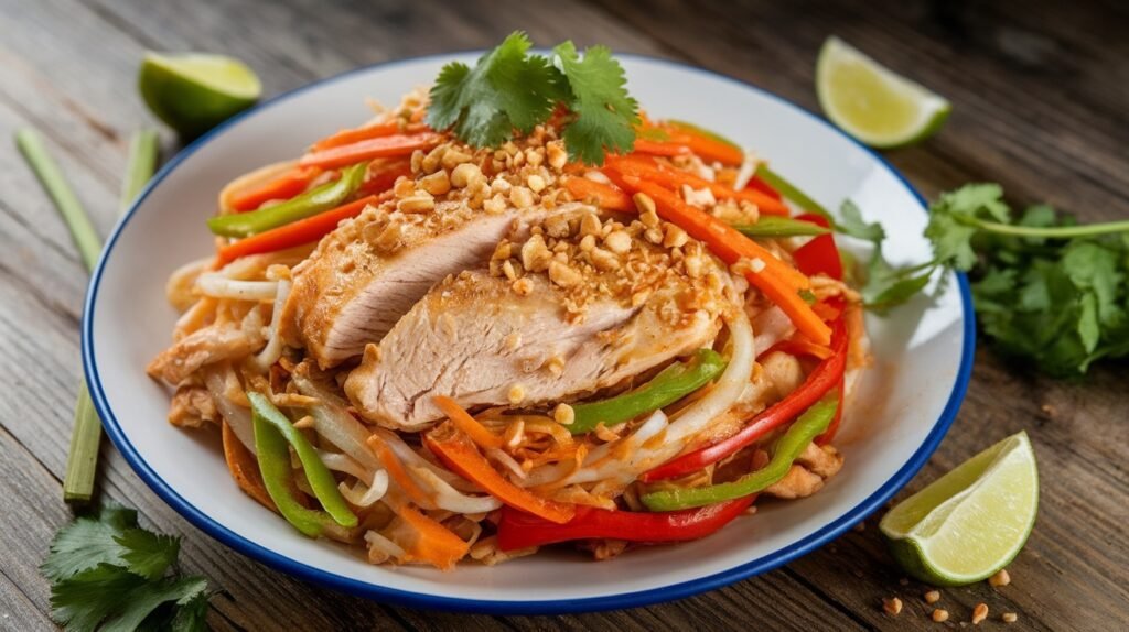 Chicken and Veggie Pad Thai