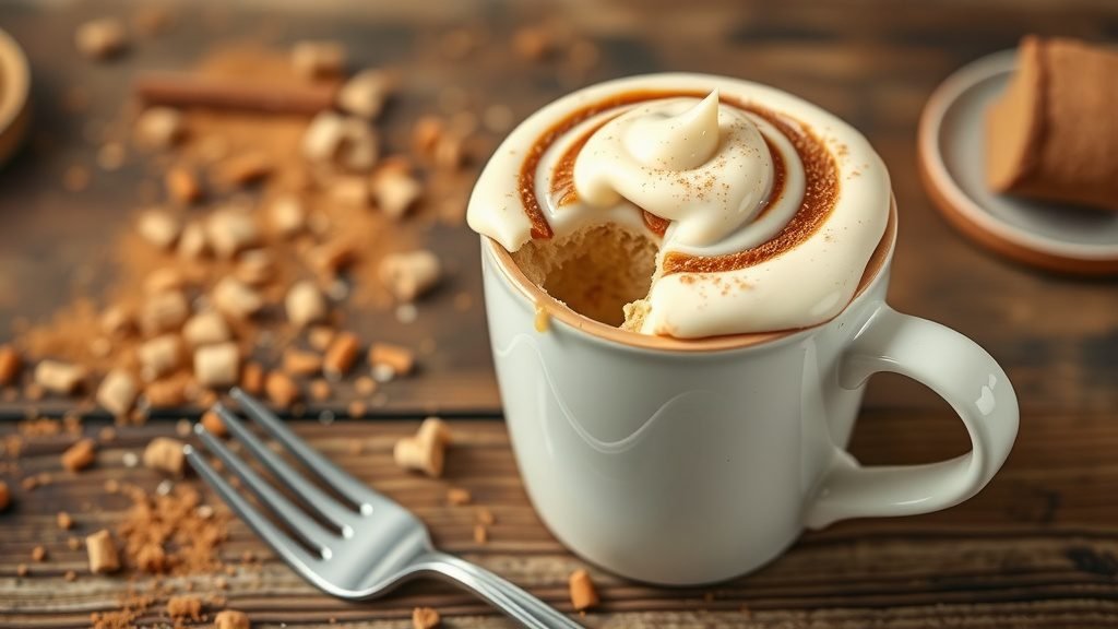 Cinnamon Roll Mug Cake