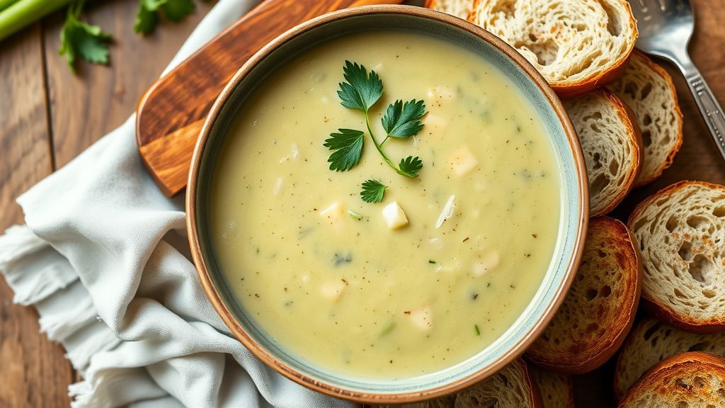 Creamy Artichoke and Leek Soup