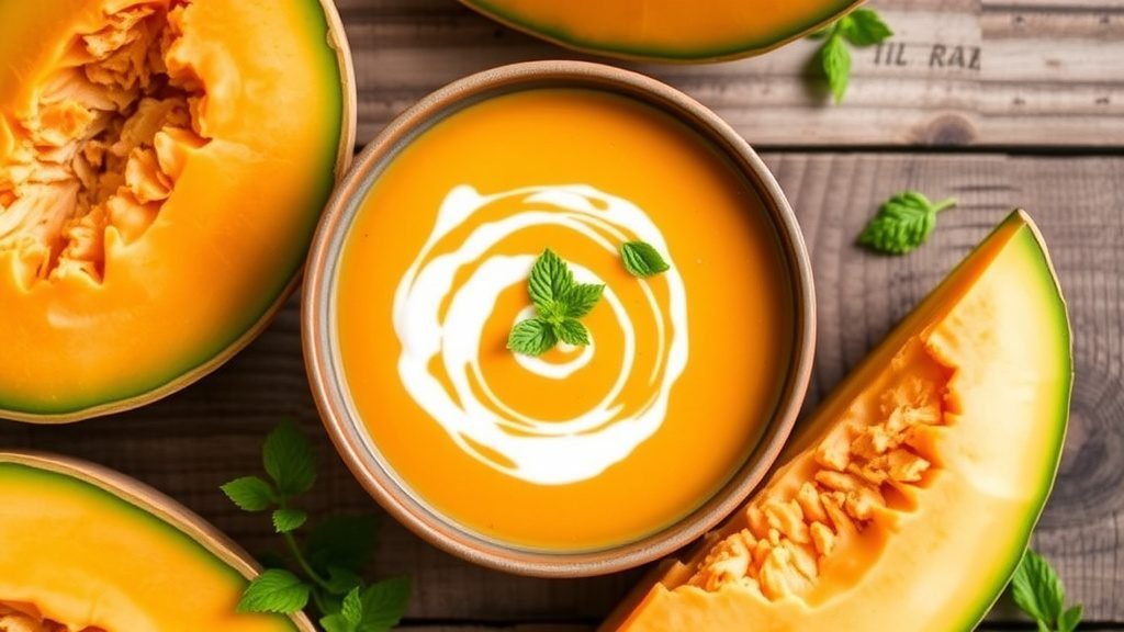 Creamy Chilled Cantaloupe Soup