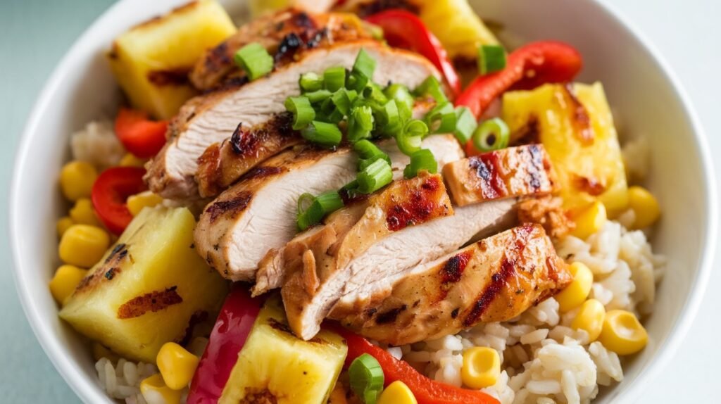 Grilled Pineapple Chicken Bowls