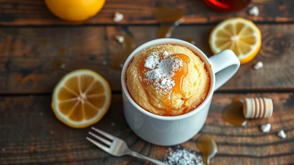 Honey Lemon Mug Cake