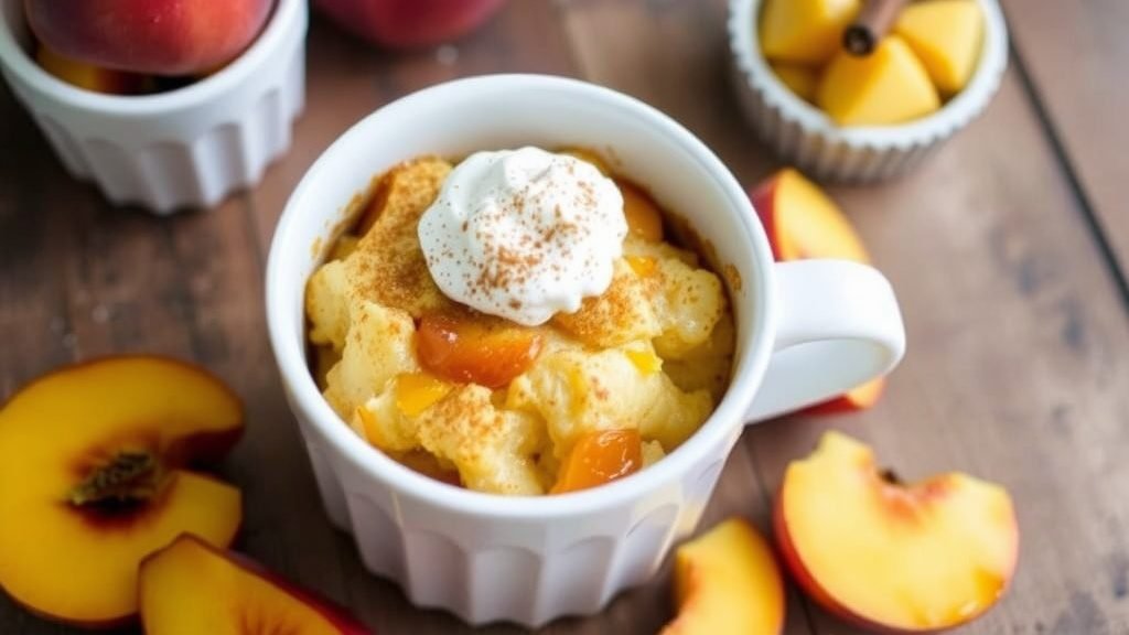 Peach Cobbler Mug Cake
