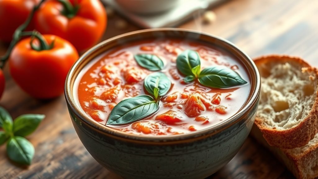 Roasted Red Pepper and Tomato Soup