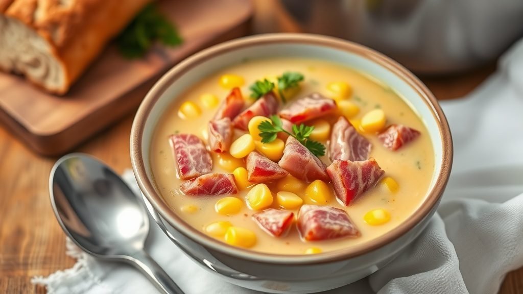 Smoked Ham and Corn Soup