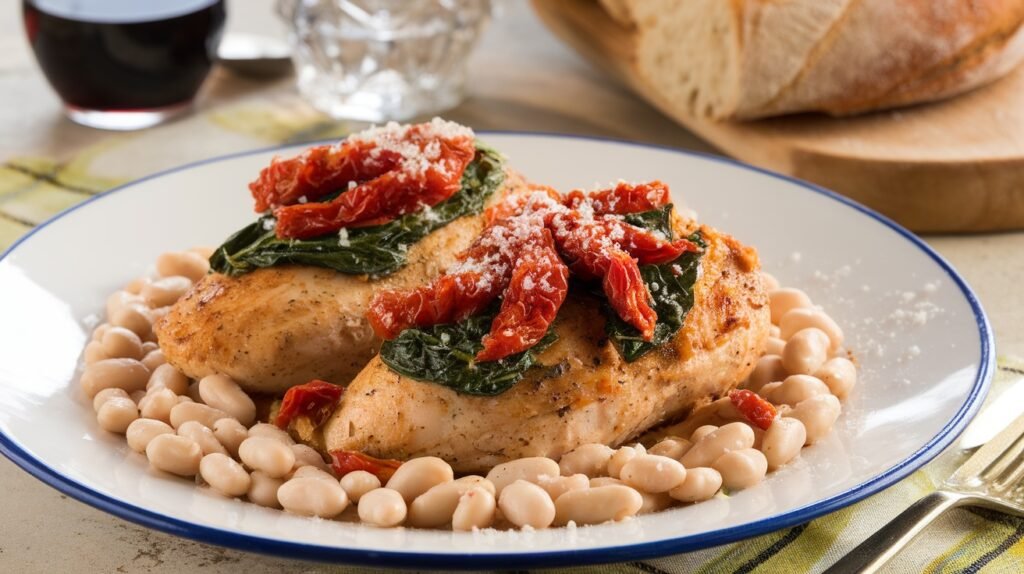 Tuscan Chicken with White Beans