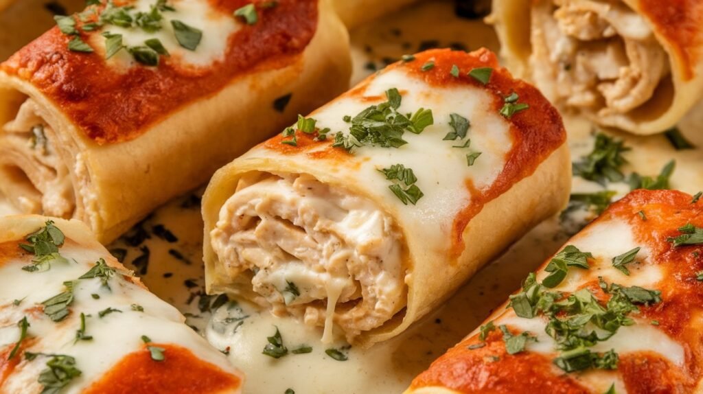Chicken Alfredo Roll-Ups