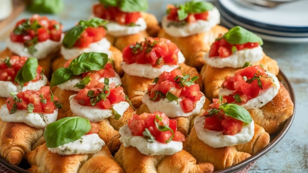 Chicken Bruschetta Crescent Bites