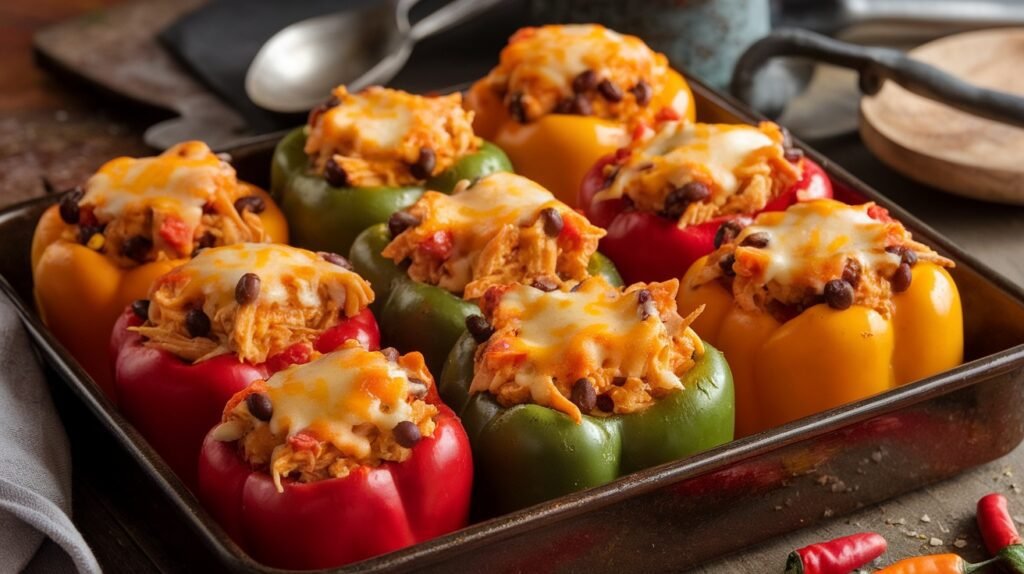 Chicken Enchilada Stuffed Peppers