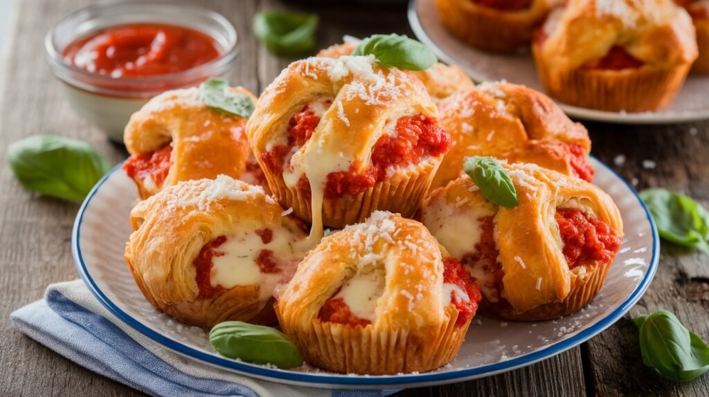 Chicken Parm Stuffed Crescent Muffins
