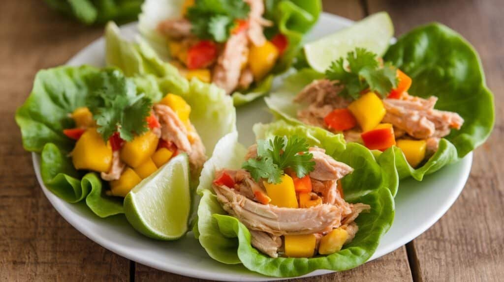 Chicken and Mango Lettuce Wraps